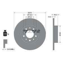 Brake Disc TEXTAR 92145203