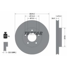 Brake Disc TEXTAR 92146503