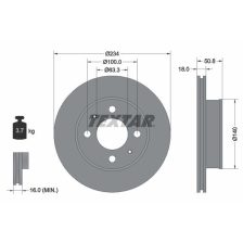 Brake Disc TEXTAR 92146803