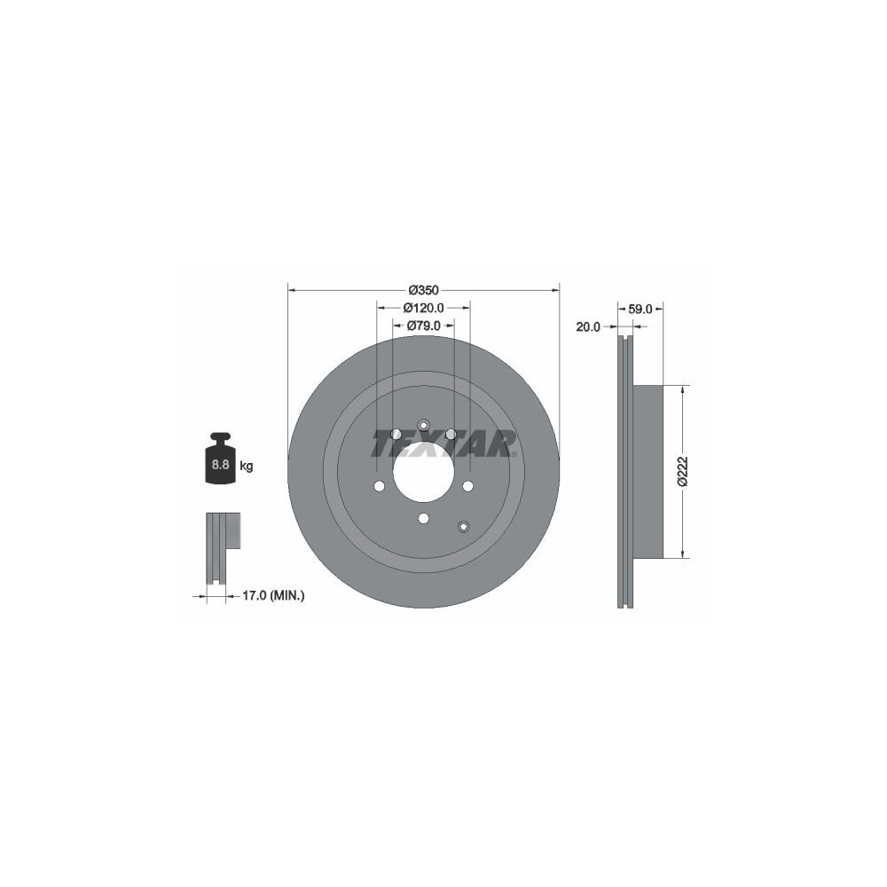 Brake Disc TEXTAR 92147703