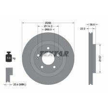 Brake Disc TEXTAR 92148500