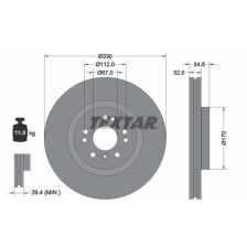 Brake Disc TEXTAR 92150605