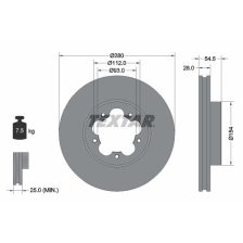 Brake Disc TEXTAR 92151803