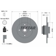 Brake Disc TEXTAR 92154003