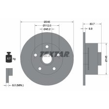 Brake Disc TEXTAR 92154303