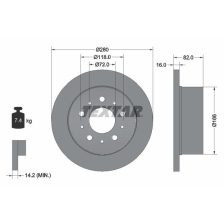 Brake Disc TEXTAR 92157403