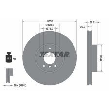 Brake Disc TEXTAR 92160805