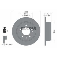 Brake Disc TEXTAR 92161703