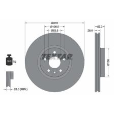Brake Disc TEXTAR 92162305