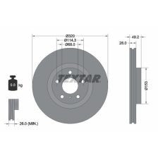 Brake Disc TEXTAR 92162405