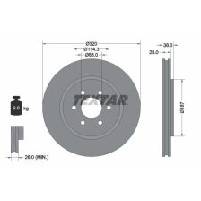Brake Disc TEXTAR 92164405