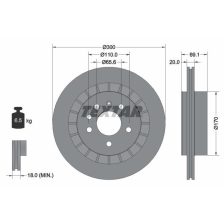 Brake Disc TEXTAR 92164900
