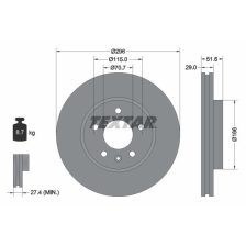 Brake Disc TEXTAR 92165405