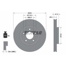 Brake Disc TEXTAR 92166505