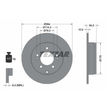 Brake Disc TEXTAR 92166600