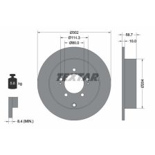 Brake Disc TEXTAR 92167003
