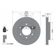 Brake Disc TEXTAR 92167103