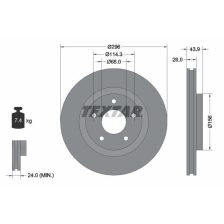 Brake Disc TEXTAR 92167405