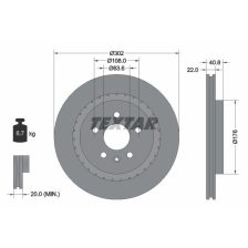 Brake Disc TEXTAR 92168305