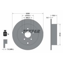 Brake Disc TEXTAR 92170403