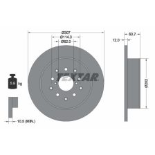 Brake Disc TEXTAR 92170803