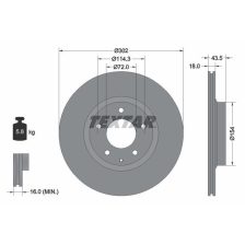 Brake Disc TEXTAR 92174503