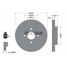 Brake Disc TEXTAR 92176005