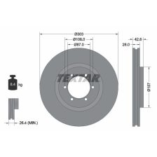 Brake Disc TEXTAR 92180003