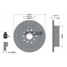 Brake Disc TEXTAR 92185703