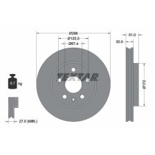Brake Disc TEXTAR 92186905