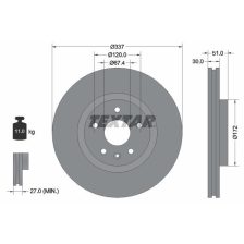 Brake Disc TEXTAR 92187103