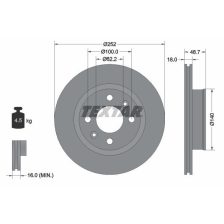 Brake Disc TEXTAR 92196503