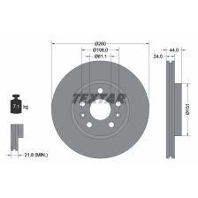 Brake Disc TEXTAR 92196803