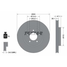 Brake Disc TEXTAR 92197703