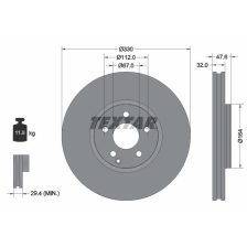 Brake Disc TEXTAR 92198805