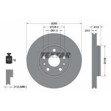 Brake Disc TEXTAR 92202403