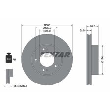 Brake Disc TEXTAR 92203003