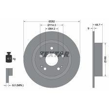 Brake Disc TEXTAR 92204300