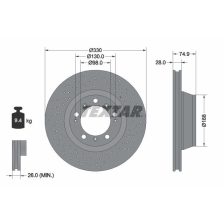 Brake Disc TEXTAR 92219005