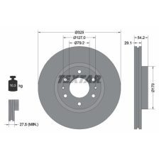 Brake Disc TEXTAR 92226200