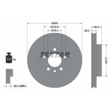 Brake Disc TEXTAR 92228905