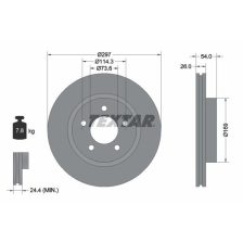 Brake Disc TEXTAR 92230003
