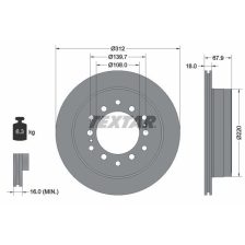 Brake Disc TEXTAR 92231003