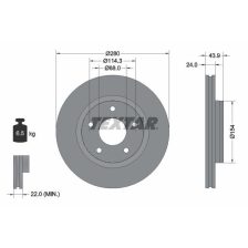 Brake Disc TEXTAR 92232205