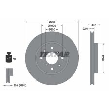 Brake Disc TEXTAR 92232803