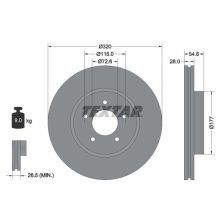 Brake Disc TEXTAR 92235403