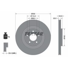 Brake Disc TEXTAR 92238305