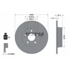 Brake Disc TEXTAR 92238903