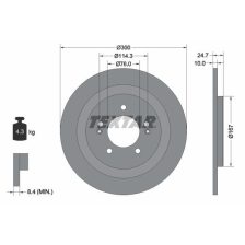 Brake Disc TEXTAR 92239203