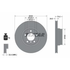 Brake Disc TEXTAR 92242005